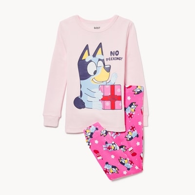 Ensemble pyjama Bluey pour petites filles - Rose