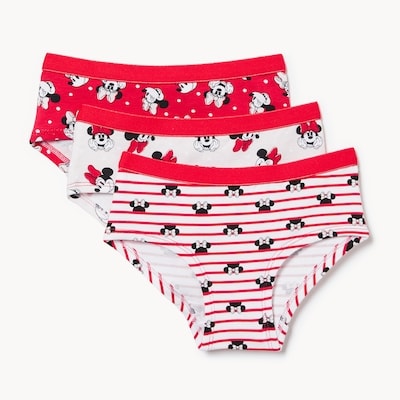 Ens. 3 culottes garçonne Minnie Mouse, tout-petits - Rouge