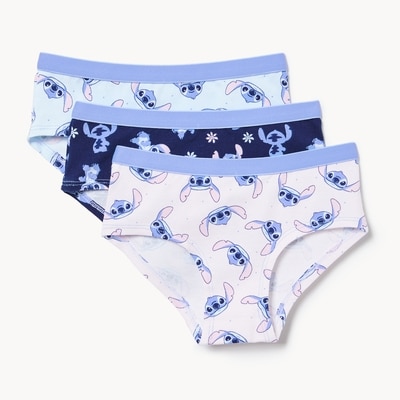 Toddler Girls' Disney Stitch 3-Pack Boyshorts - Blue