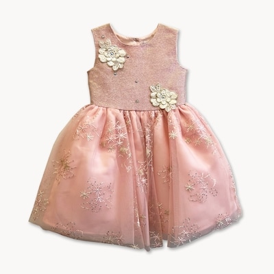 Robe à fleurs Blueberi Boulevard, petites filles - Rose Vif