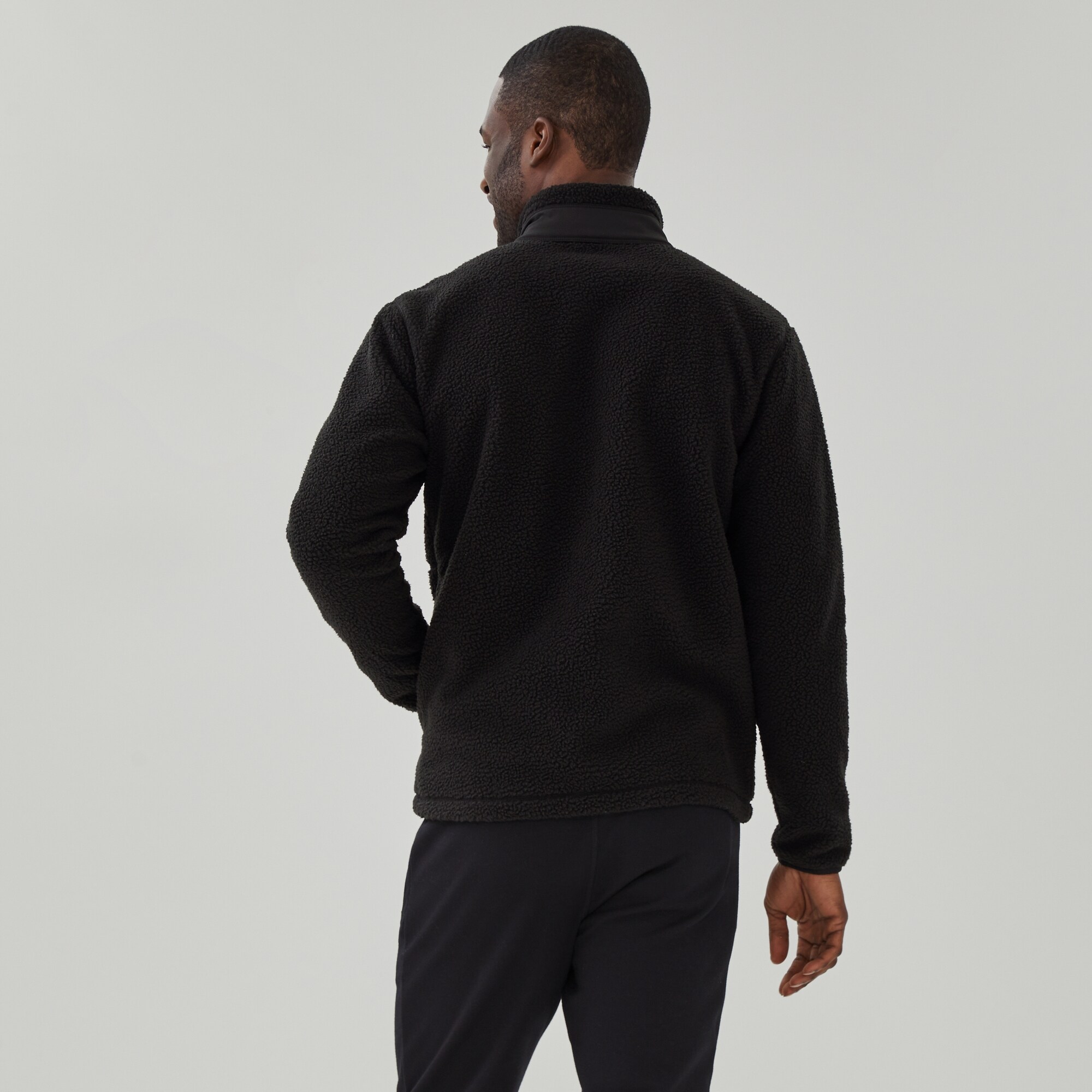 Men's Fleece Zip-Up Jacket in Black from Joe Fresh