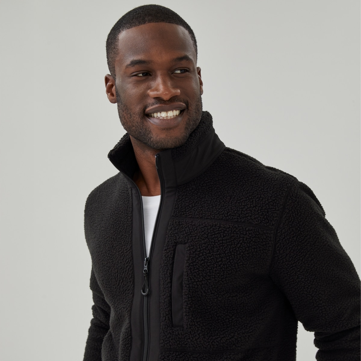 Veste en molleton  fermeture clair pour hommes