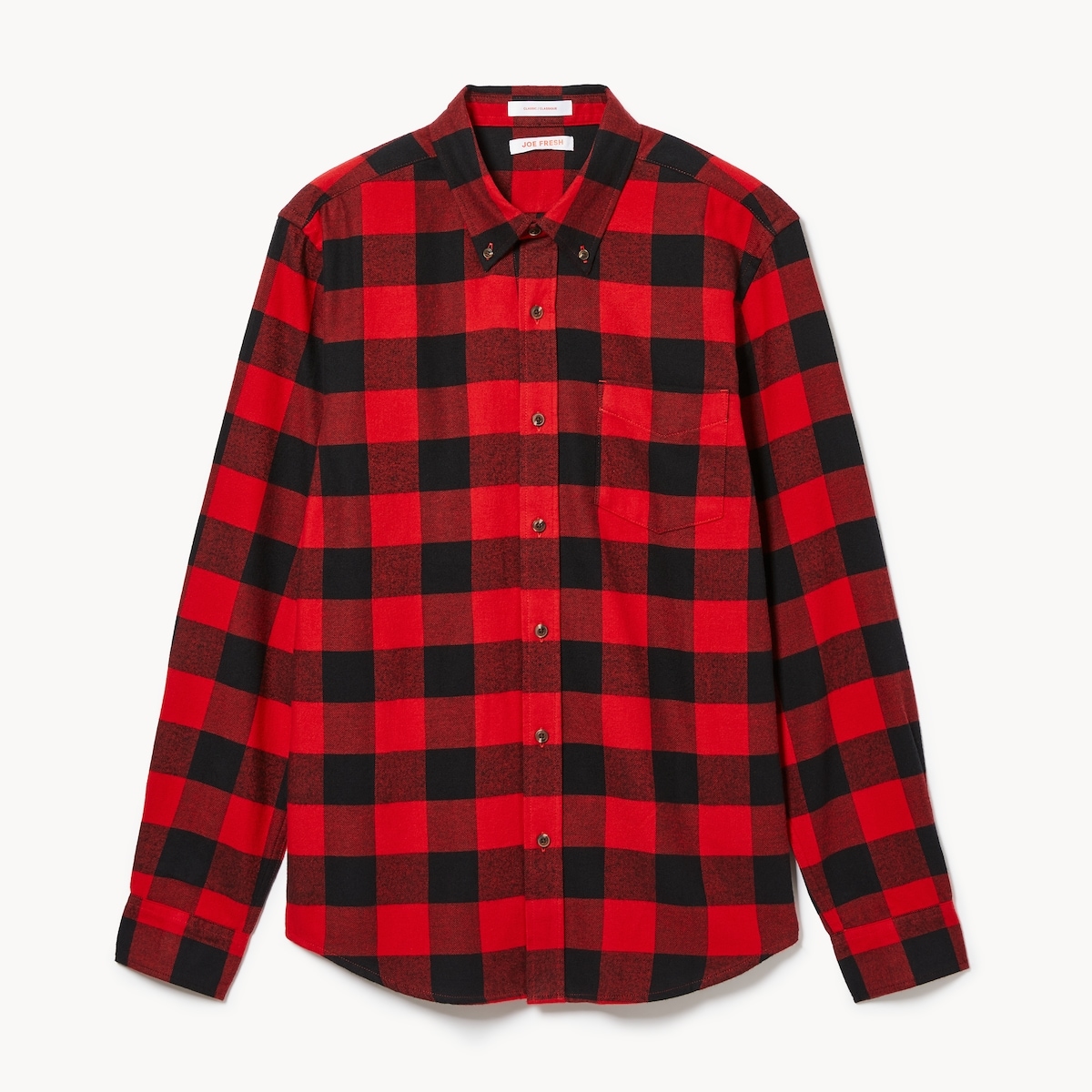 Men's Midweight Flannel Button-Down - Red