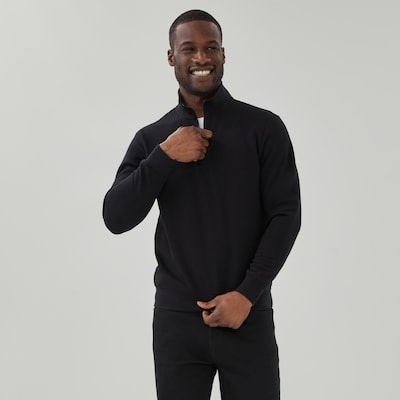 Men's Quarter-Zip Sweatshirt - Black