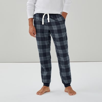 Men's Checkered Flannel Sleep Jogger - Grey
