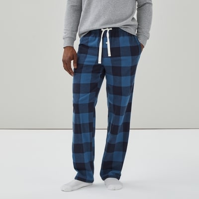 Men's Plaid Flannel Sleep Pant - Blue