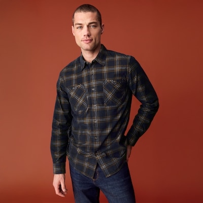 Men's Corduroy Button-Up - Navy