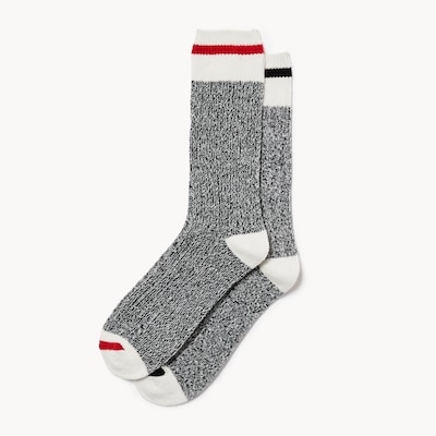 Men's 2-Pack Marled Wool Blend Crew Socks - Black