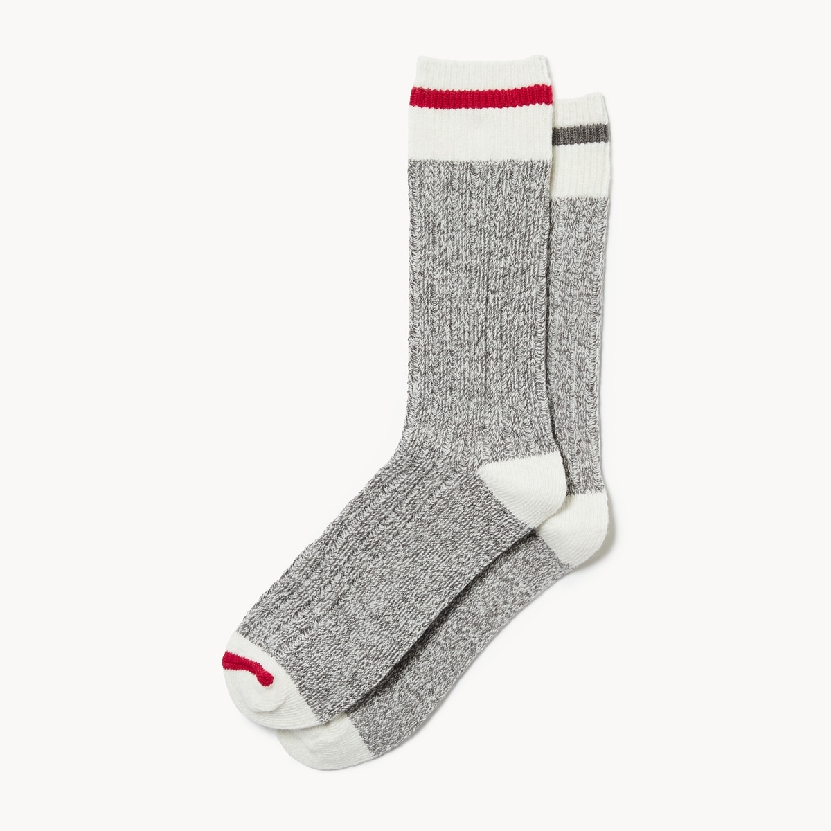 Men's 2-Pack Marled Wool Blend Crew Socks - Grey