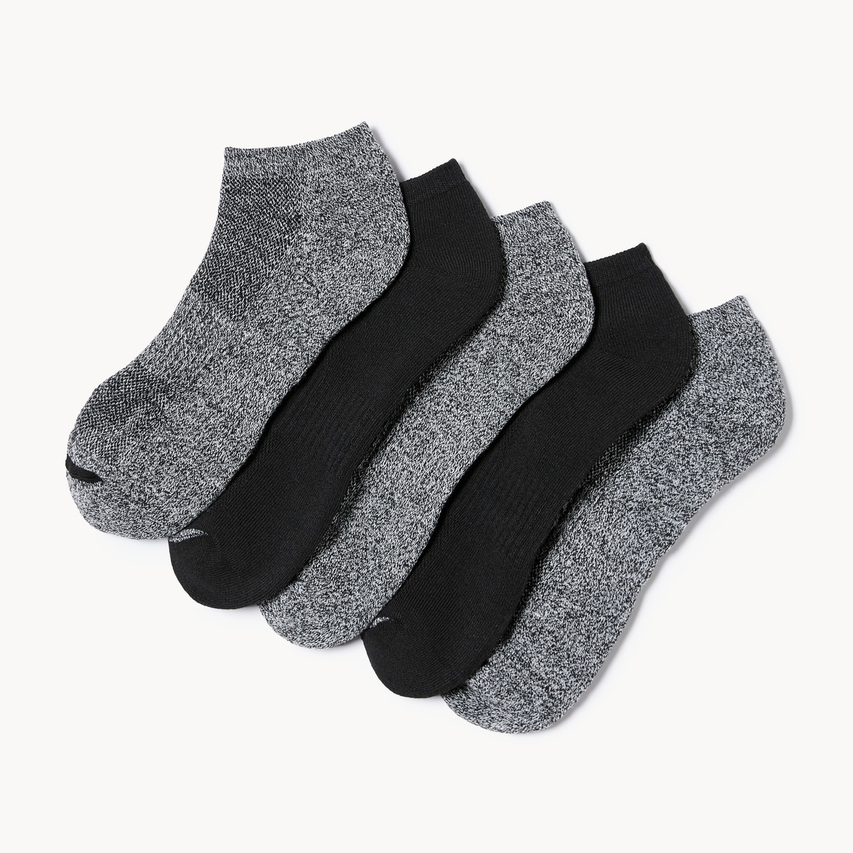Ens. de 5paires de chaussettes basses pour hommes
