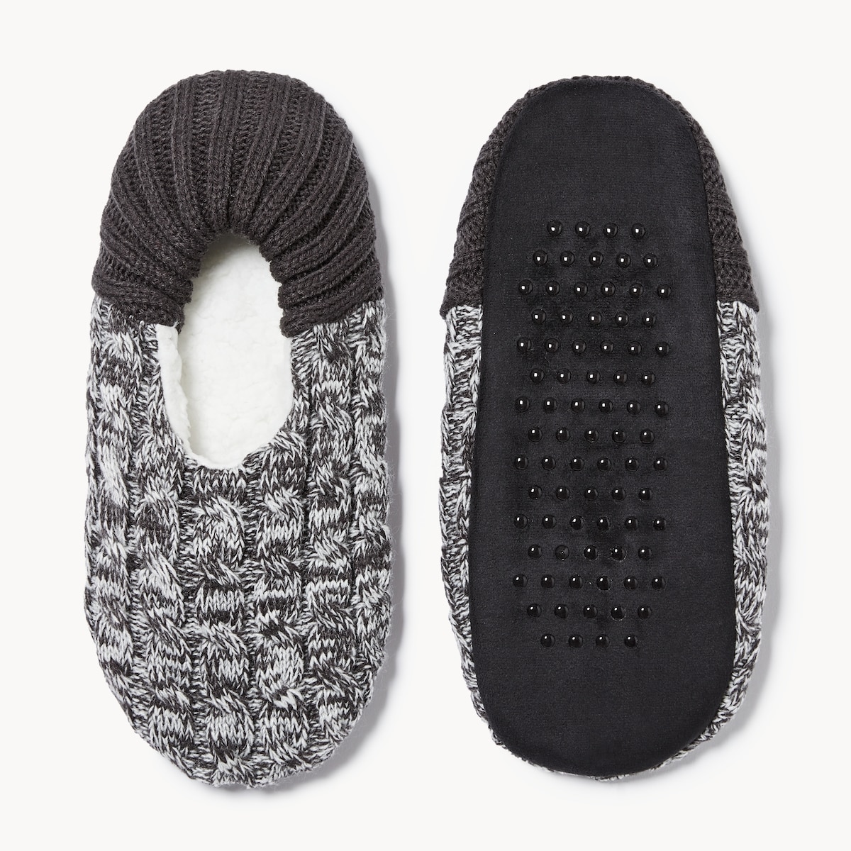 Men's Cable Knit Slippers