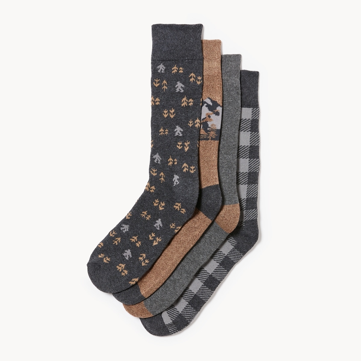 Ens. de 4paires de chaussettes tube pour hommes