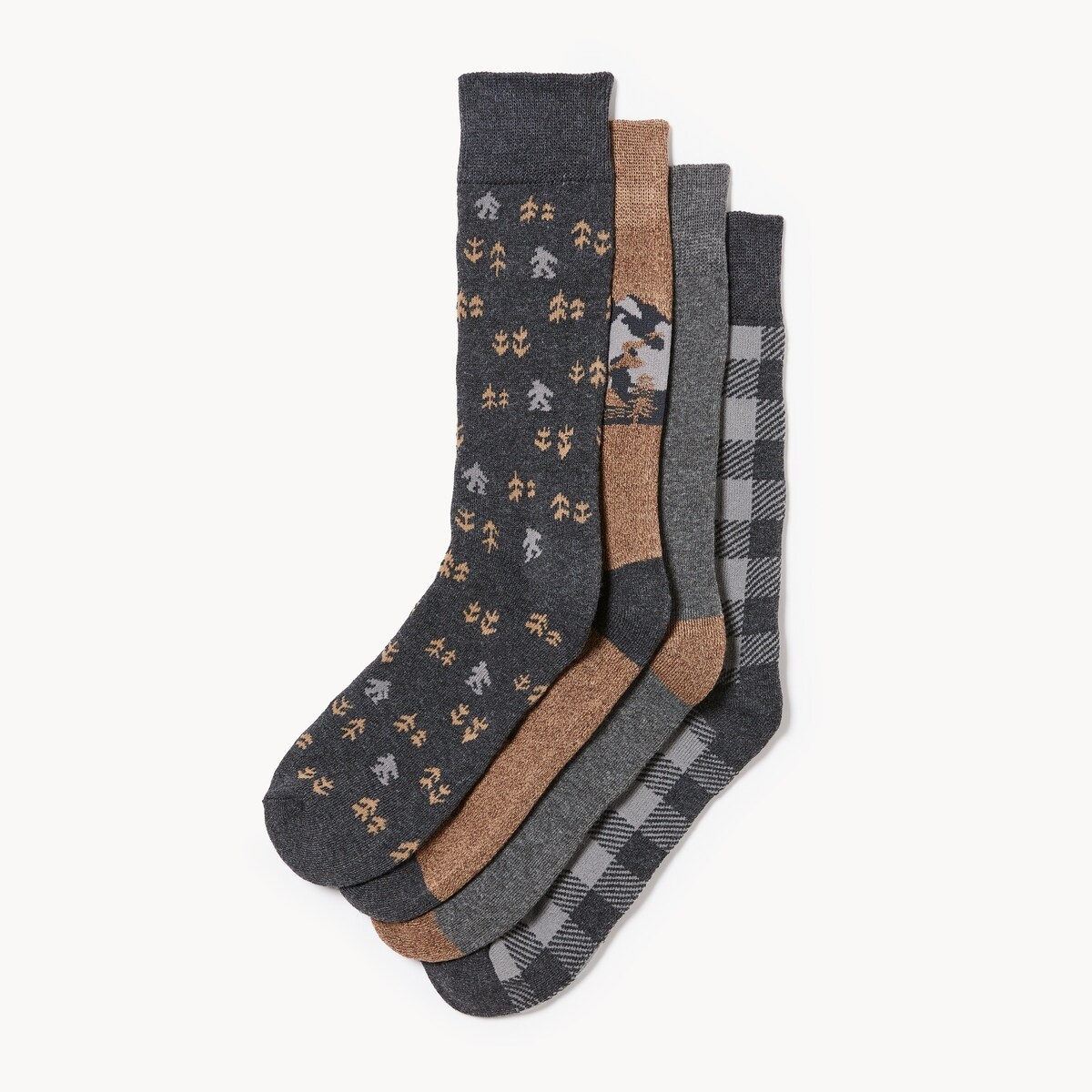 Chaussettes De Noël Larrel Pour Hommes - Modèle Sapin Coloré, Mi-mollet, En Polyester Doux, Taille 37-42