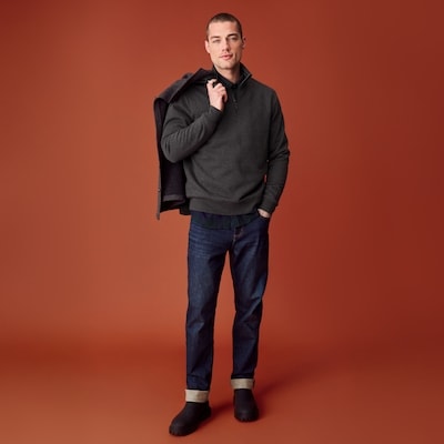 Men's Quarter-Zip Sweatshirt - Charcoal Melange