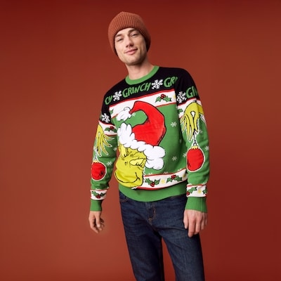 Joe Fresh Chandail en tricot festif Grincheux pour hommes 1 ea, 45,00 $/1ch