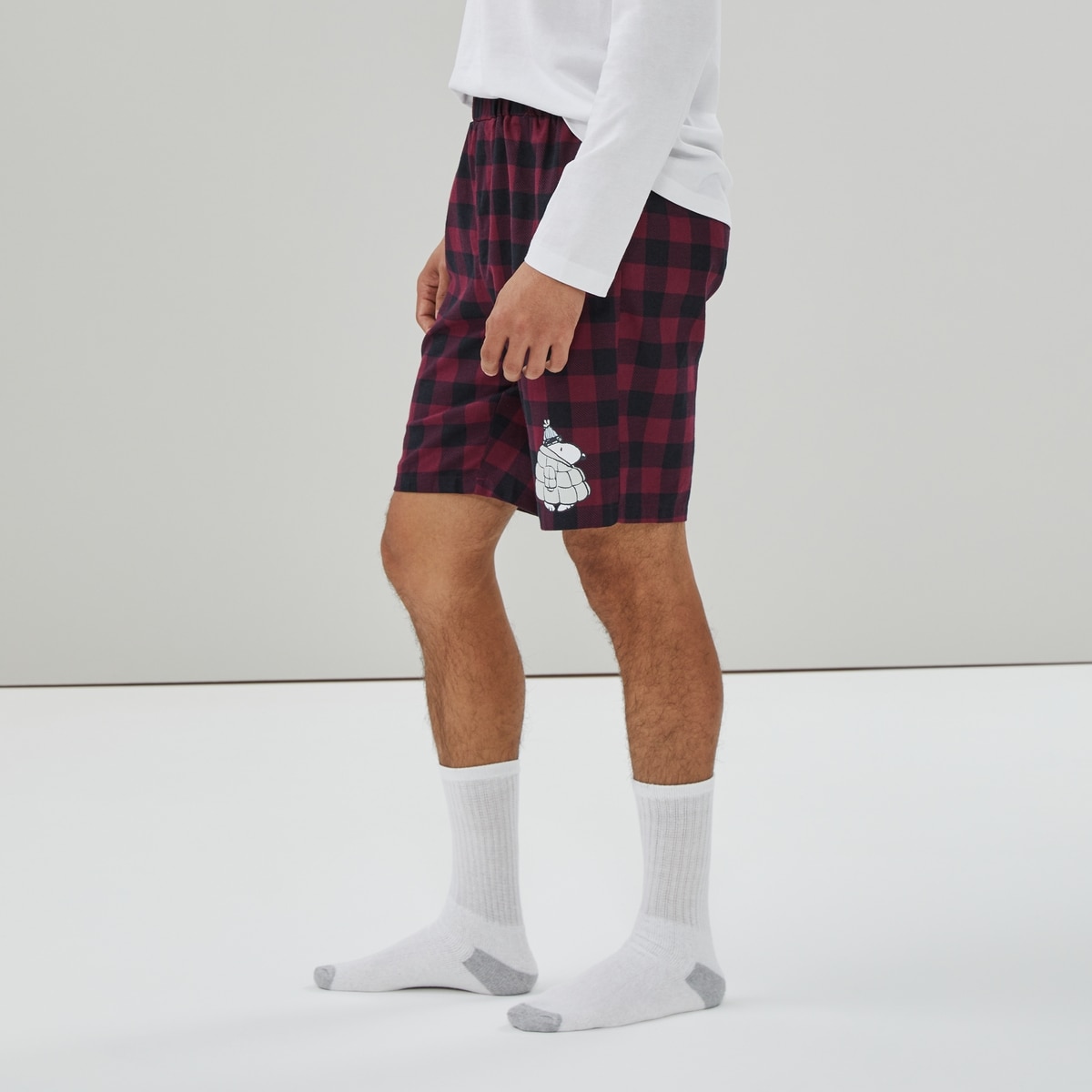 Short de nuit festif Snoopy de Peanuts pour hommes