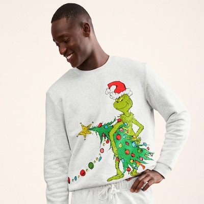 Joe Fresh Chandail imprimé festif Grincheux pour hommes 1 ea, 39,00 $/1ch