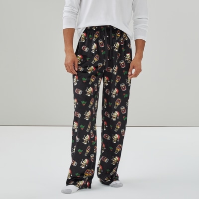 Pantalon de nuit Homer des Simpsons pour hommes - Noir