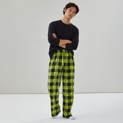 Pantalon de nuit festif Grincheux pour hommes - Vert