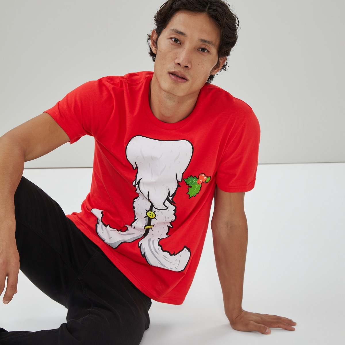 T-shirt de nuit  motif de pre Nol pour hommes