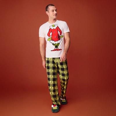 Men's Grinch Festive Graphic T-Shirt - Bright White