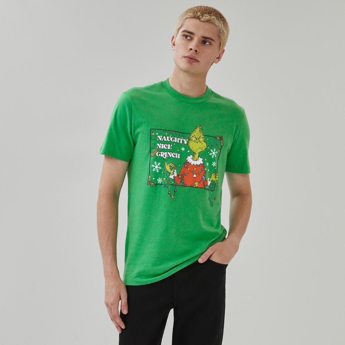 Men's Grinch Festive Graphic T-Shirt