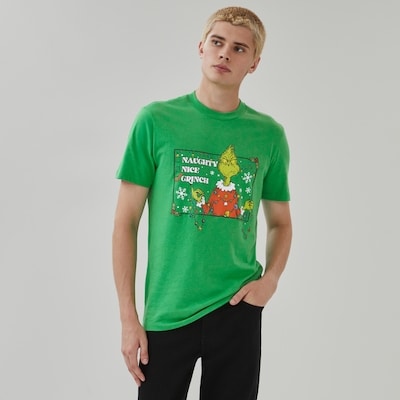 Men's Grinch Festive Graphic T-Shirt - Green