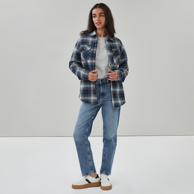 Veste-chemise doublée en flanelle Matix - Marine foncé