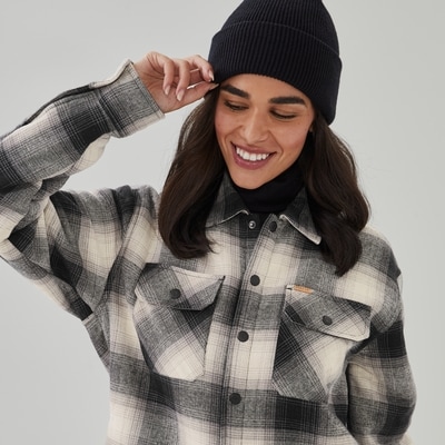 Veste-chemise doublée en flanelle Matix - Noir