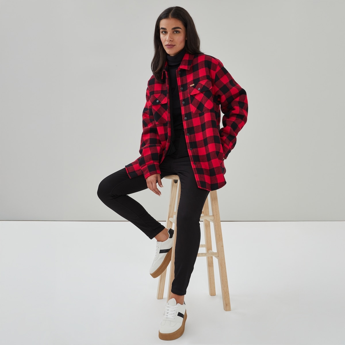 Veste chemise double en flanelle Matix, adultes