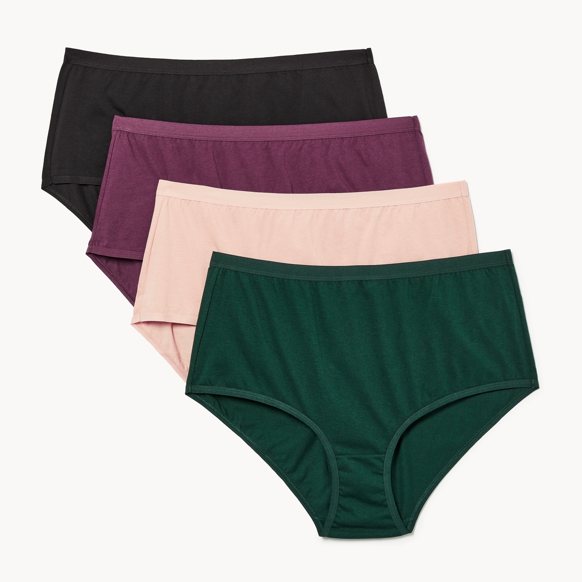 Ens. 4culottes hautes en coton biologique Femmes+