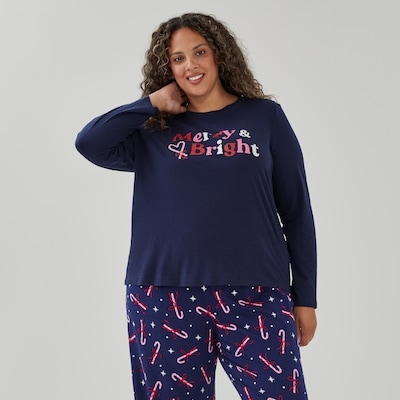 Joe Fresh Haut de nuit imprimé à manches longues Femmes+ 1 ea, 19,00 $/1ch