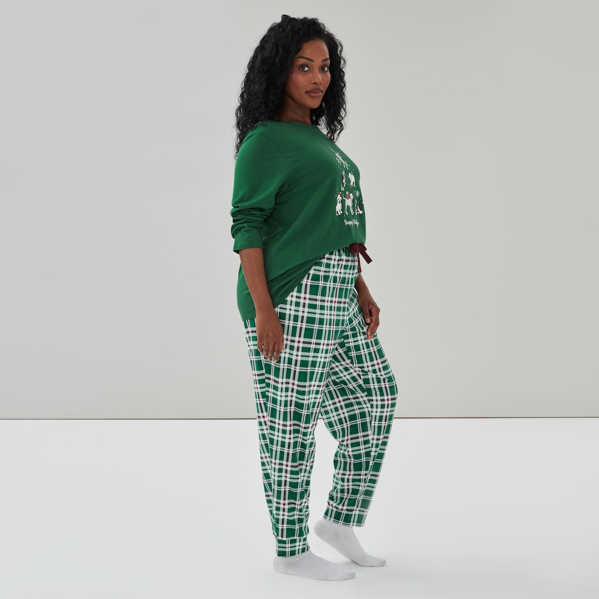 Pantalon de jogging de nuit imprim coton Femmes+