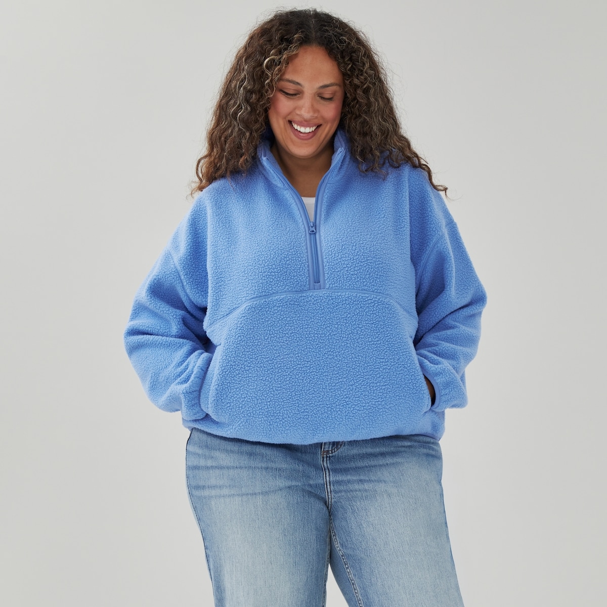 Women+ Active Half-Zip Cropped Sweatshirt