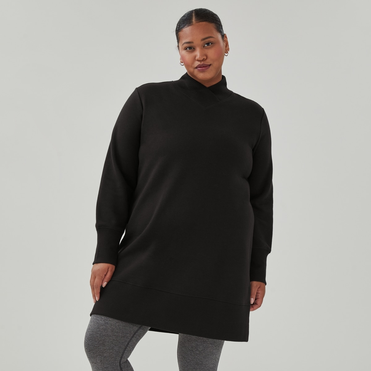 Women+ Active Essential Fleece Tunic - Black