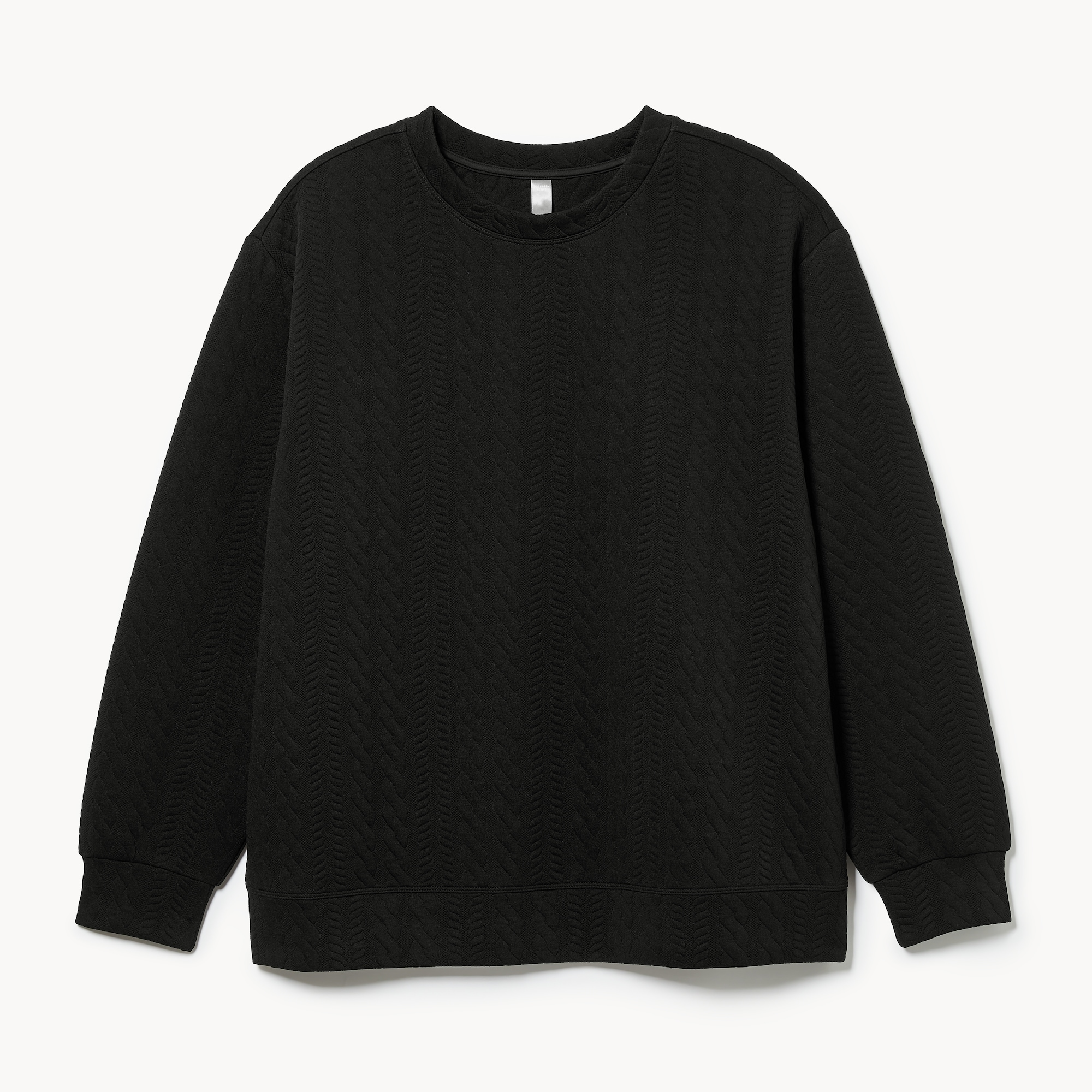 OAMC WORK QUILTED CREWNECK BLACK サイズL OAXU709284 Women+ Active Quilted Sweatshirt in Black from Joe Fresh