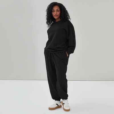 Chandail en molleton sport matelassé Femmes+ - Noir