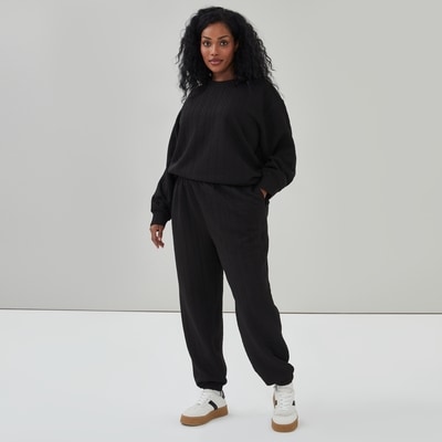 Women+ Active Quilted Sweatpant - Black