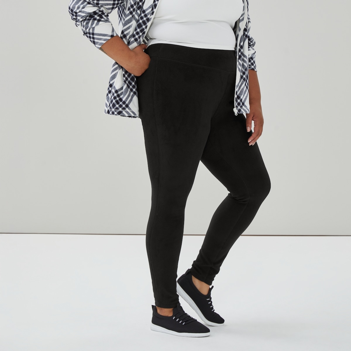 Women+ Active Super Stretch Fleece Legging - Black