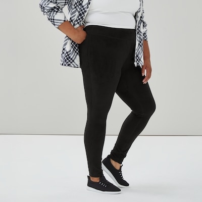 Legging sport en molleton ultra-extensible Femmes+ - Noir