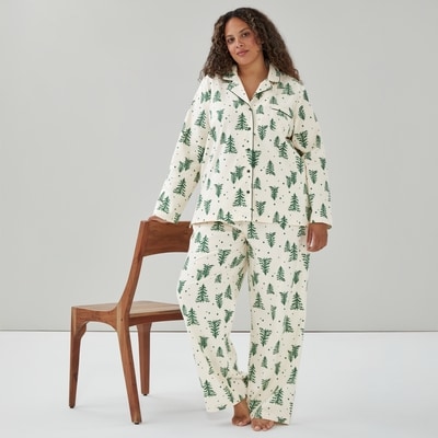Women+ Flannel Sleep Set - Cream