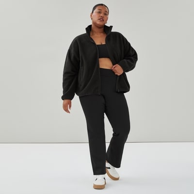 Women+ Teddy Fleece Jacket - Black