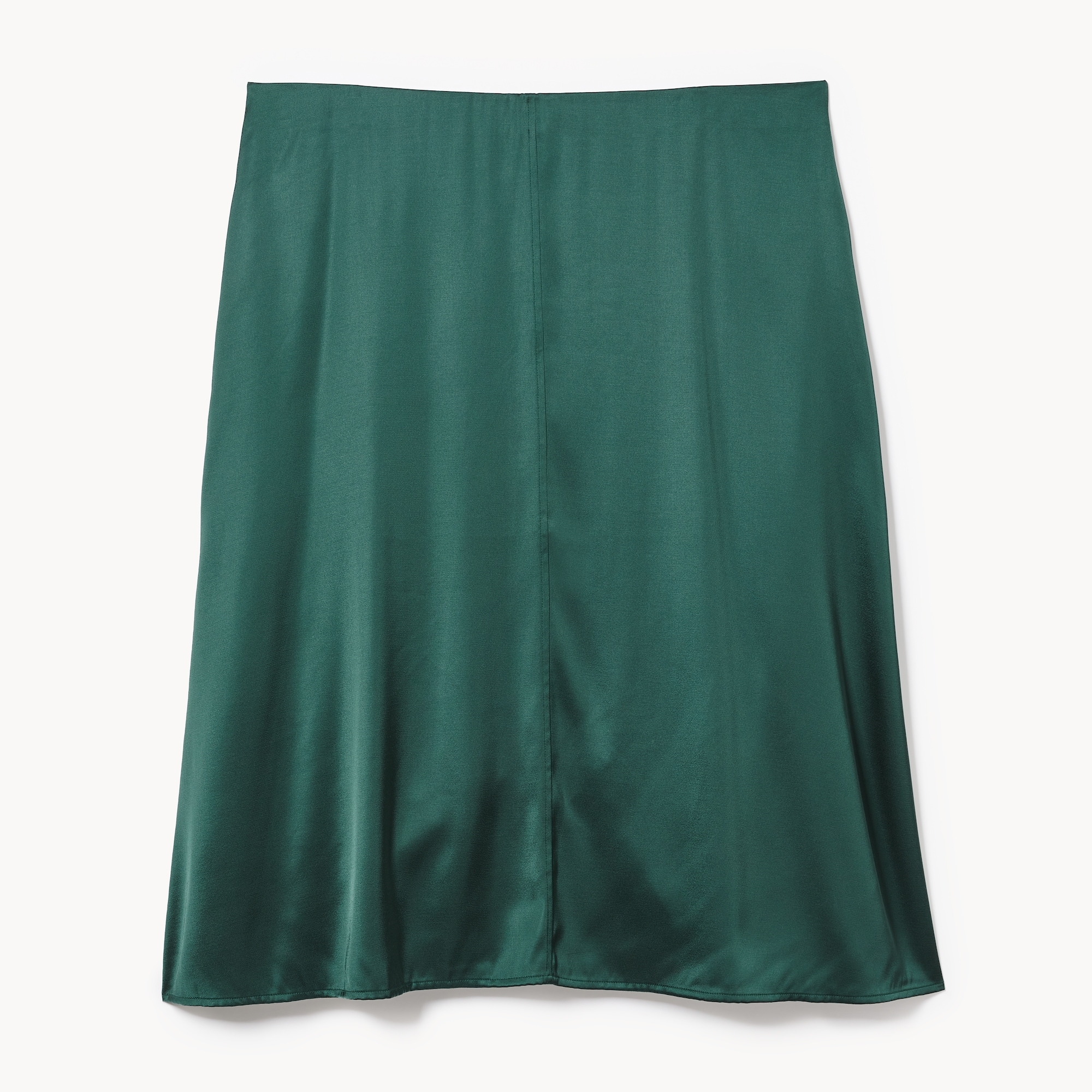 Women+ Satin Flared Midi Skirt in Green from Joe Fresh