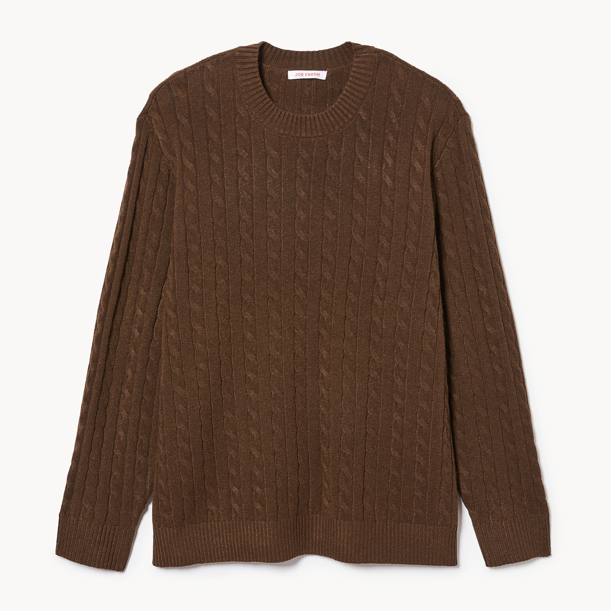 Chandail à mailles torsadées Femmes+ in Brun from Joe Fresh