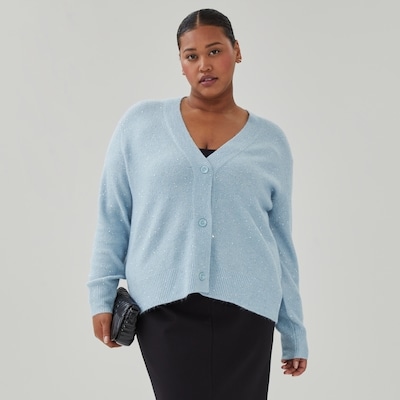 Cardigan à paillettes Femmes+ - Bleu Pâle