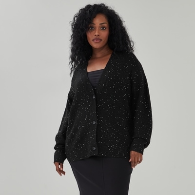 Women+ Sequin Cardigan - Black