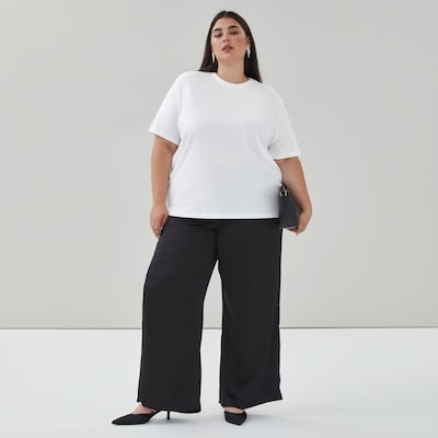 T-shirt décoré en coton Femmes+ - Blanc pur