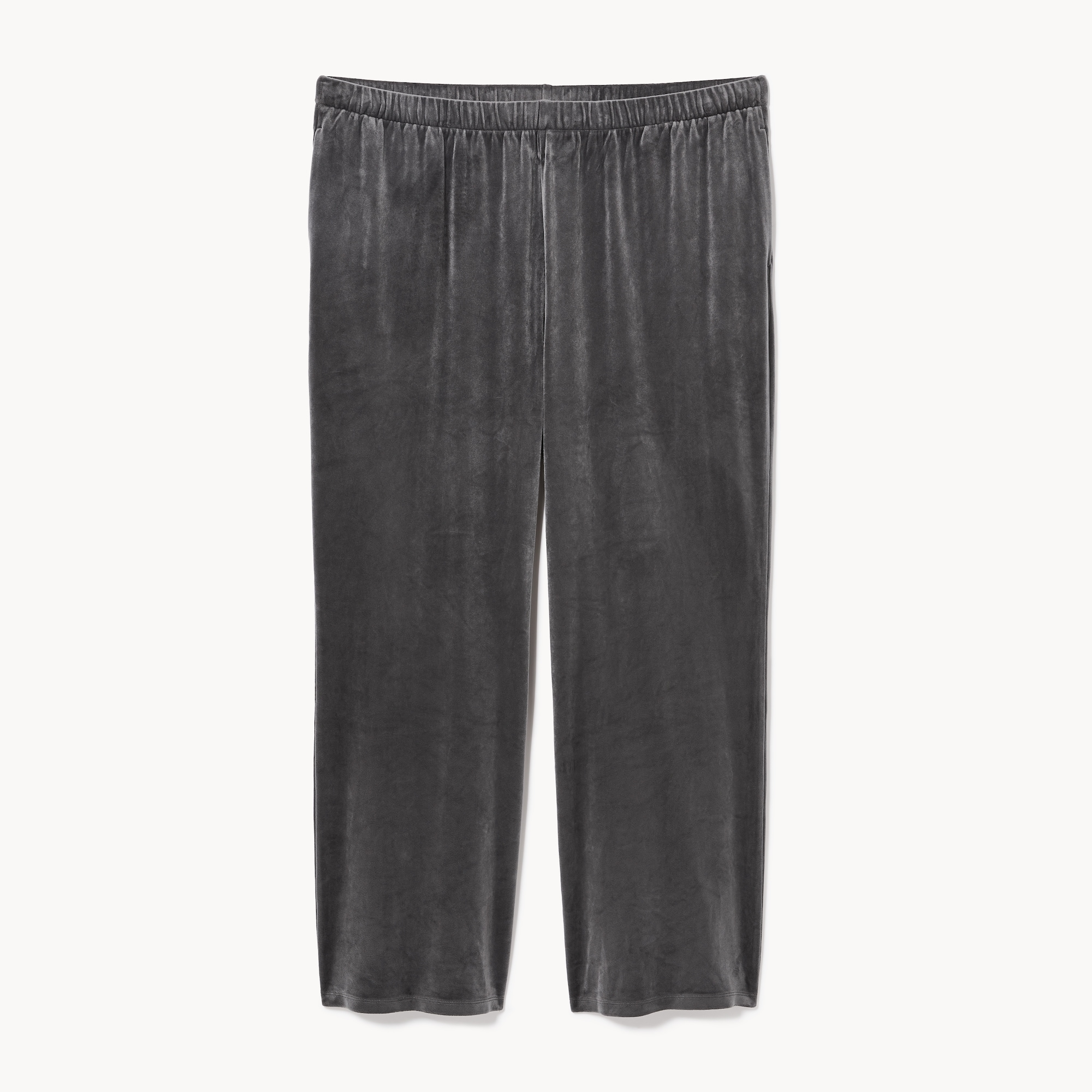 Women+ Velour Wide Leg Pant in Ash Grey from Joe Fresh