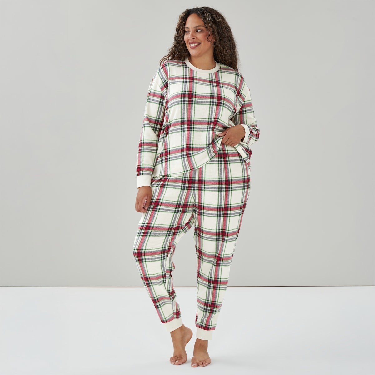 Ensemble pyjama des Ftes en molleton Femmes+ - Cru