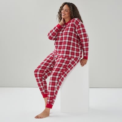 Women+ Holiday Fleece Sleep Set - Red